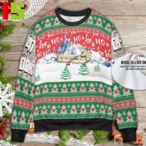 Chinook Ho Ho Ho US Army CH-47F Christmas Ugly Sweater 2023