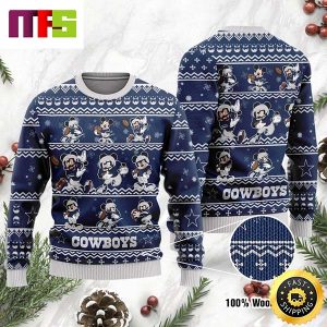 Dallas Cowboys Mickey Players Disney Funny Cute Best For 2023 Holiday Christmas Ugly Sweater