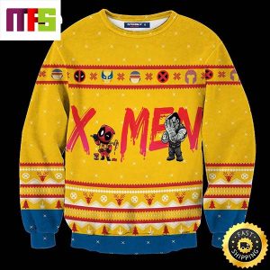 Deadpool And X Men Marvel X Men Pattern Unique Idea Best For 2023 Holiday Christmas Ugly Sweater