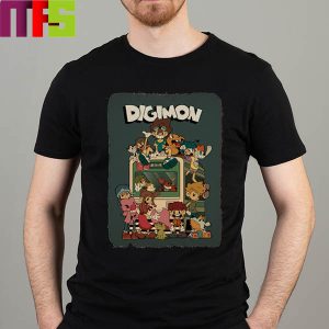 Digimon Cartoon Poster In Full Colored Artwork Essentials T-Shirt