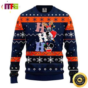 Edmonton Oilers Hohoho Mickey Disney Funny Cute Best For 2023 Holiday Christmas Ugly Sweater