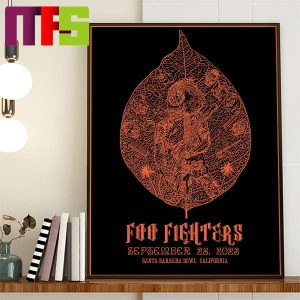 Foo Fighters Santa Barbara Bowl California September 28th 2023 Home Decor Poster Canvas
