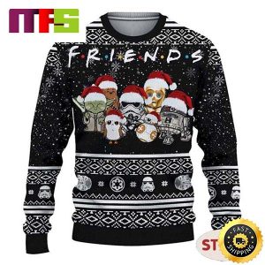 Friends Baby Yoda Friends Star Wars Cute Funny Best For 2023 Holiday Christmas Ugly Sweater