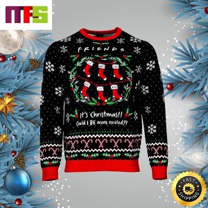 Friends It’s Christmas Could I Be More Excited Cute Funny Best For 2023 Holiday Christmas Ugly Sweater