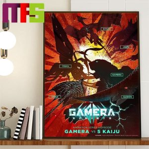 Gamera Rebirth Gamera Vs 5 Kaiju Animation Godzilla Series Home Decor Official Poster Canvas