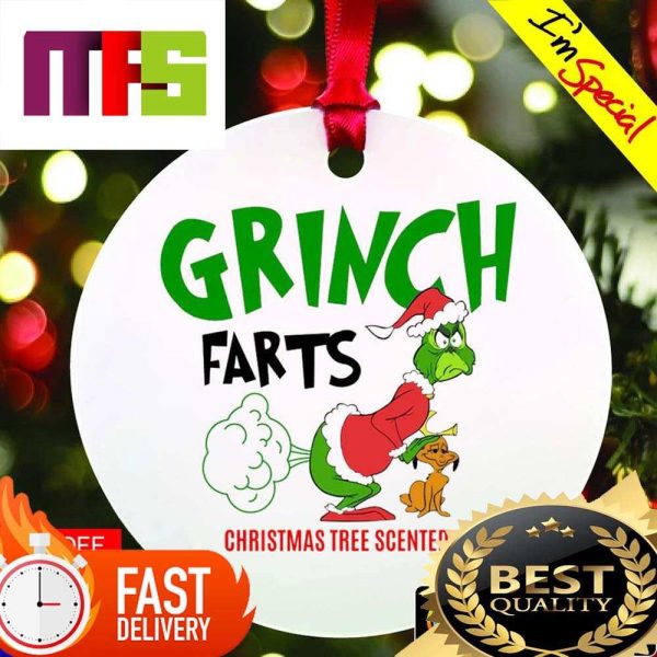 Grinch Farts Christmas Tree Scented Funny Custom Xmas Ornaments 2023