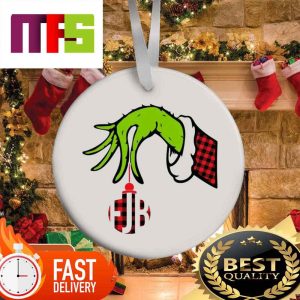 Grinch Hand Holding FJB Logo Custom Christmas Tree Ornaments 2023