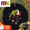 Grinch Hand Holding Mistlestoned Funny Christmas Ornaments 2023