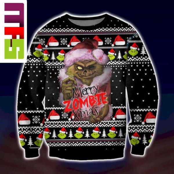 Grinch Merry Zombie Christmas Idea Xmas Ugly Sweater 2023