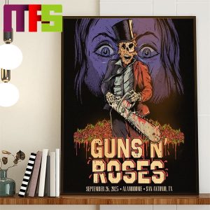 Guns N Roses Alamodome San Antonio TX North America Tour 2023 Home Decor Poster Canvas