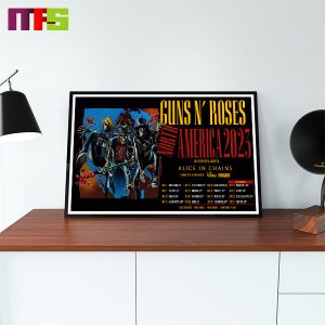 Guns N Roses North America 2023 With Special Guests Home Decor Official Horizontal Poster Canvas