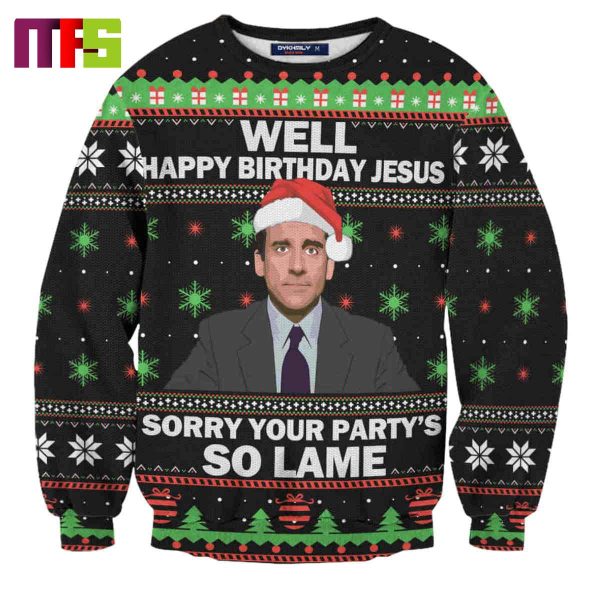 Happy Birthday Jesus So Lame Party Christmas Ugly Sweater 2023