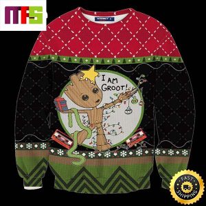 I am Groot Marvel Movie Baby Groot Cute Unique Idea Best For 2023 Holiday Christmas Ugly Sweater