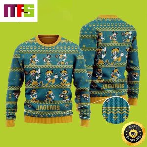 Jacksonville Jaguars Mickey Disney Funny Cute Best For 2023 Holiday Christmas Ugly Sweater