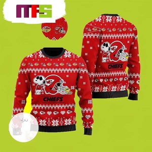 Kansas City Chiefs Peanuts Snoopy Cute Funny Best For 2023 Holiday Christmas Ugly Sweater
