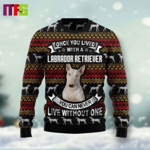 Labrador Retriever Bull Terrier Christmas Ugly Sweater 2023