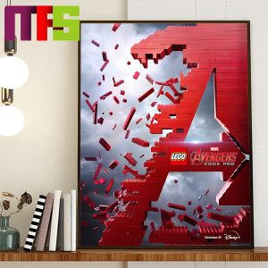 Lego x Marvel Studios Avengers Code Red October 27th On Disney+ Home Decor Poster Canvas