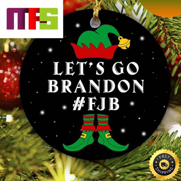 Lets Go Brandon FJB Grinch Custom Christmas Tree Ornaments 2023