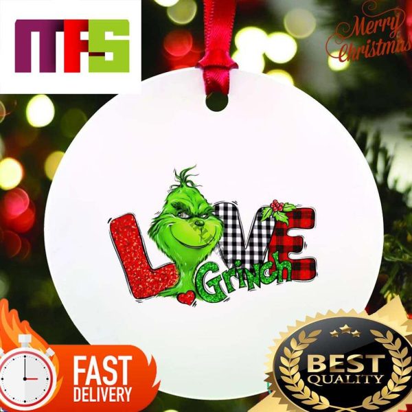 Love Grinch Custom Pattern Christmas Ornaments 2023