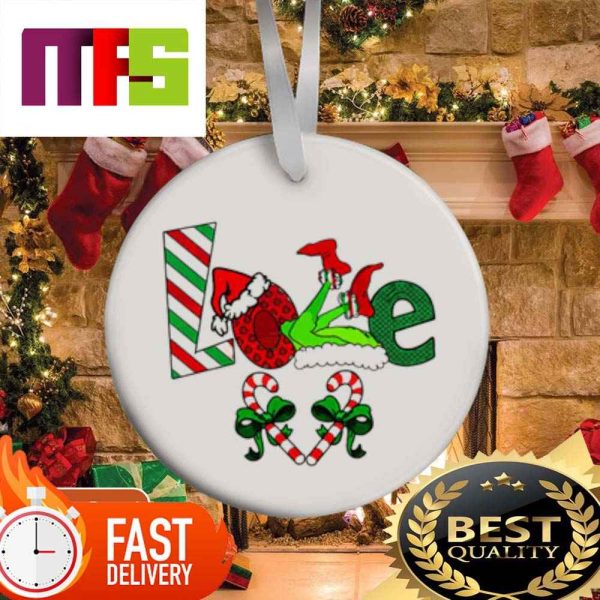 Love Grinch Feet Custom Pattern Christmas Tree Decorations 2023