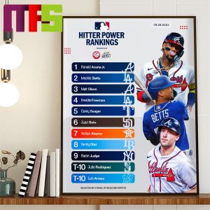 MLB Final Hitter Power Rankings Of The Regular Season Home Decor Poster Canvas