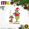 Love Grinchmas With The Grinch Face Funny Custom Christmas Tree Decorations 2023