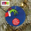 Merry Christmas Grinch On Red And Snow Background Christmas Ornaments 2023