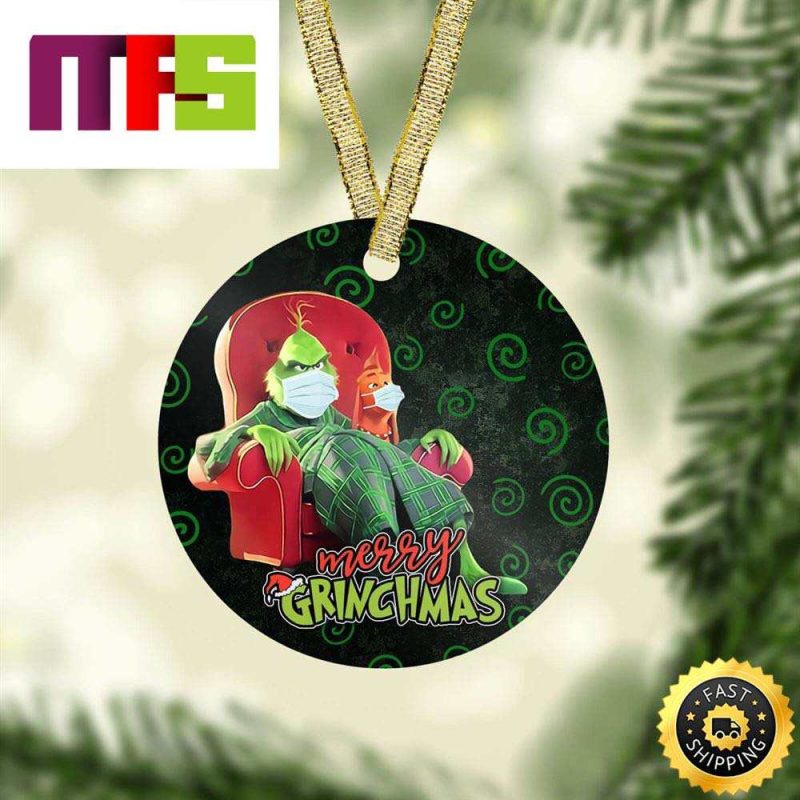 Grinch Santa Like A Good Neighbor Stay Over There Christmas Ornaments 2023  - Masteez