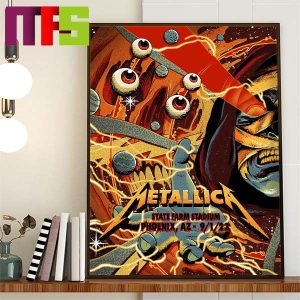 Metallica Phoenix AZ State Farm Stadium M72 World Tour First Show Sep 1st 2023 Home Decor Poster Canvas