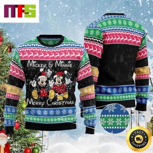 Mickey And Minnie Merry Christmas Disney Funny Cute Best For 2023 Holiday Christmas Ugly Sweater