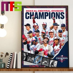 Minnesota Twins Are 2023 AL Central Division Champions Home Decor Poster Canvas