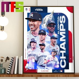 Minnesota Twins Are AL Central Champions For The First Time Since 2020 Home Decor Poster Canvas