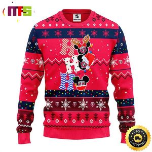 Minnesota Twins Hohoho Mickey Disney Funny Cute Best For 2023 Holiday Christmas Ugly Sweater
