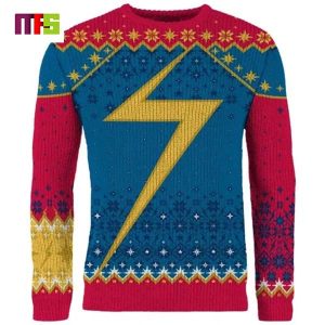 Ms. Marvel Festively Cosmic Marvel Snowflake Pattern Unique Idea Best For 2023 Holiday Christmas Ugly Sweater