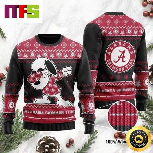 NFL Alabama Crimson Tide Snoopy Dabbing Cute Funny Best For 2023 Holiday Christmas Ugly Sweater