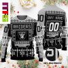 NFL Las Vegas Raiders Big Logo On Black Background Christmas Ugly Sweater 2023