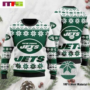 NFL New York Jets Big Logo On Green And Whitr Background Christmas Ugly Sweater 2023