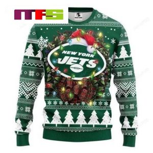 NFL New York Jets Big Logo On Green Background Christmas  Ugly Sweater 2023