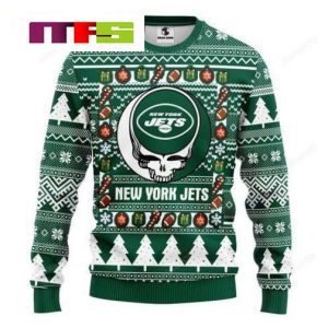 NFL New York Jets Grateful Dead Idea Christmas Ugly Sweater 2023