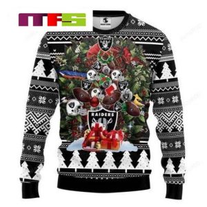 NFL Oakland Raiders Christmas Tree Idea Christmas Ugly Sweater 2023