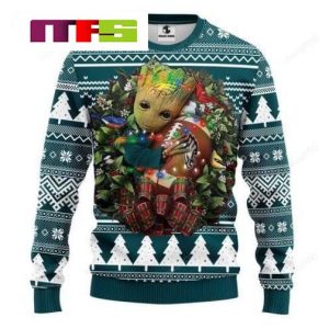 NFL Philadelphia Eagles Groot Hug Idea Christmas Ugly Sweater 2023