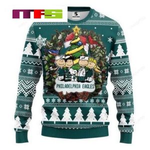 NFL Philadelphia Eagles With Peanuts Team Idea Christmas Ugly Sweater 2023