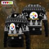 NFL Pittsburgh Steelers On Black And Yellow Background Christmas Ugly Sweater 2023