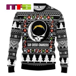 NFL San Diego Chargers Grateful Dead Idea Christmas Ugly Sweater 2023