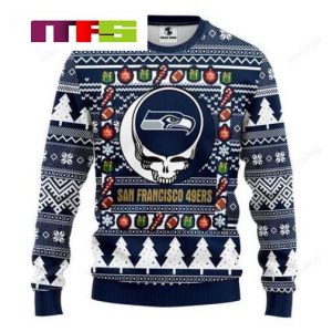 NFL Seattle Seahawks Grateful Dead Idea Christmas Ugly Sweater 2023