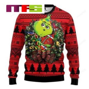 NFL Tampa Bay Buccaneers With Grinch Hug Christmas Ugly Sweater 2023
