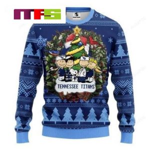 NFL Tennessee Titans With Peanuts Team Christmas Ugly Sweater 2023