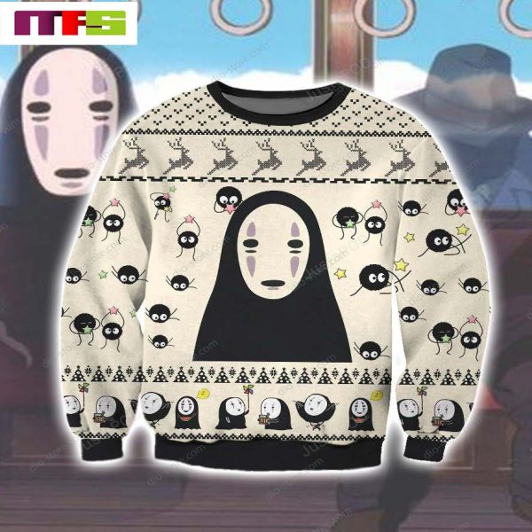 No Face In Spirited Away Funny Christmas Ugly Sweater 2023