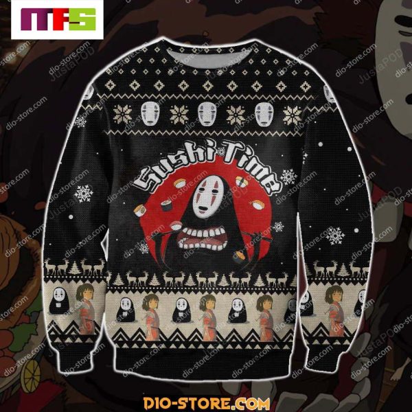 No Face Spirited Away Anime Christmas Ugly Sweater 2023