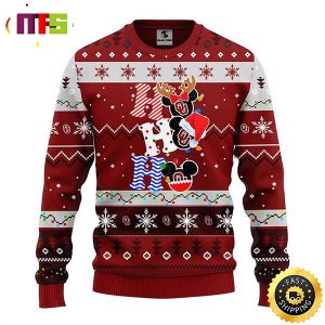 Oklahoma Sooners Hohoho Mickey Disney Funny Cute Best For 2023 Holiday Christmas Ugly Sweater